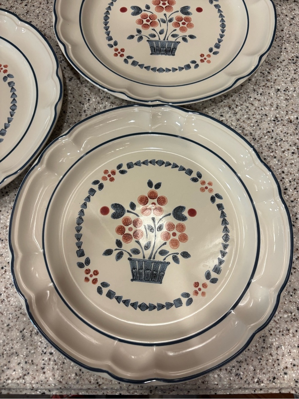 Brambleberry Dinner Plates 11" Hearthside Cumberland Stoneware White Set Of 5 - Picture 2 of 7